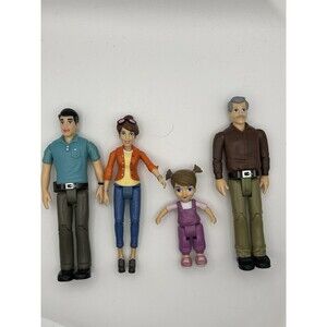 Beverly Hills Doll Set Sweet Li'l Family posable 4 dolls dollhouse Set